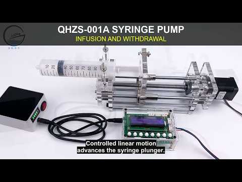 QHZS-001A laboratory syringe pump infusion and withdrawal operation demo