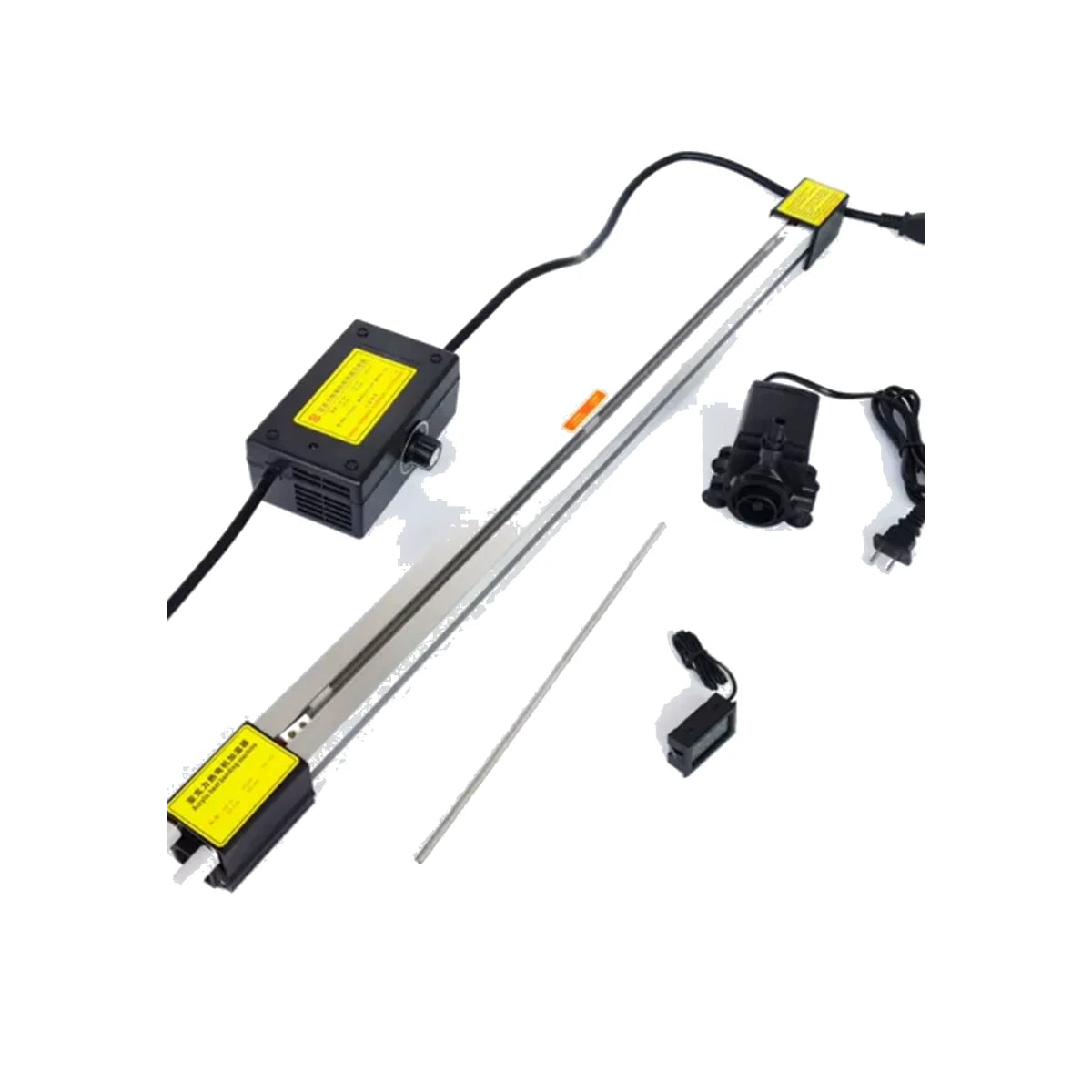 QJ-125 acrylic PVC sheet bender product set with 1230mm heating width and accessories on white background