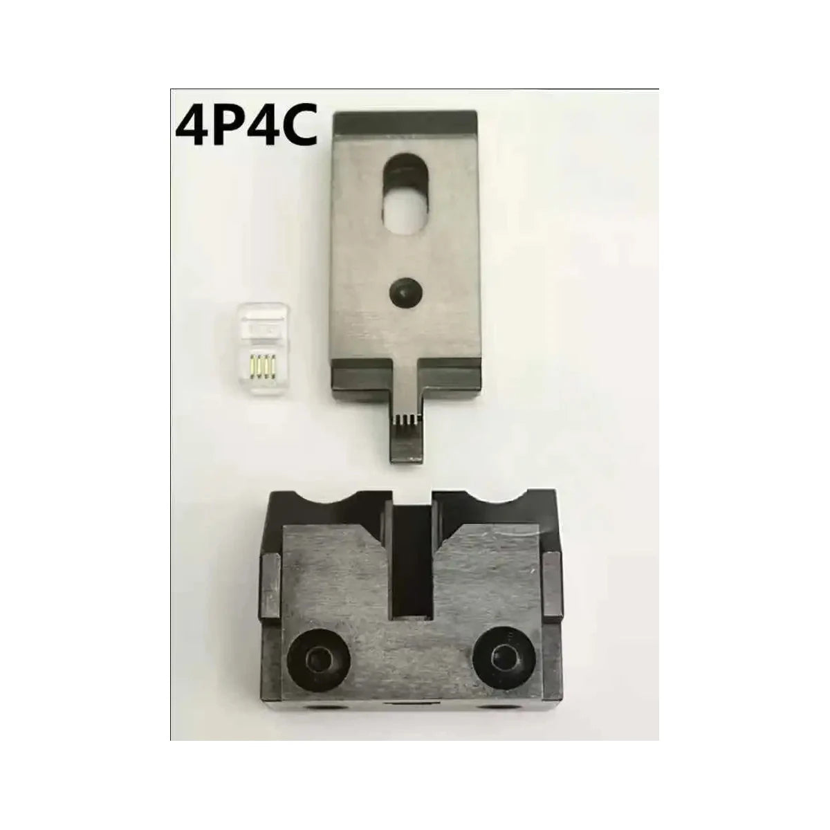 4P4C RJ45 cable crimping mold set with connector sample