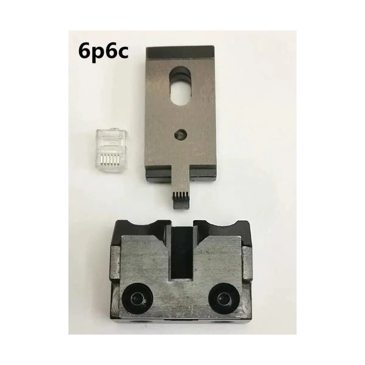 6P6C RJ45 cable crimping mold set with connector sample
