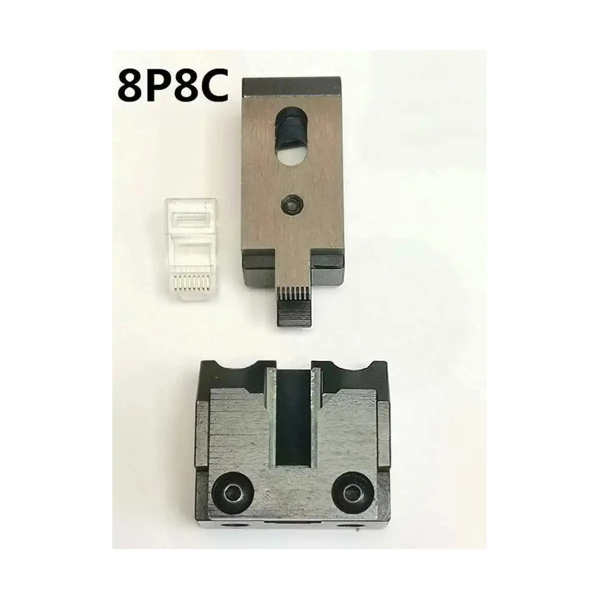 8P8C RJ45 cable crimping mold set with connector sample