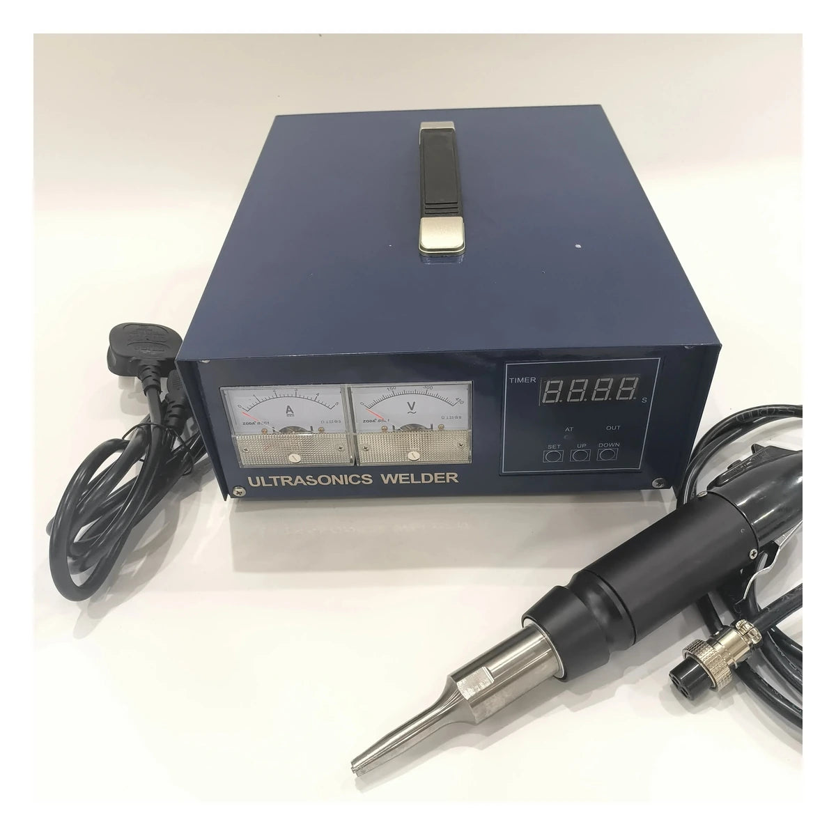 Ultrasonic plastic spot welder kit with power cable and welding handle