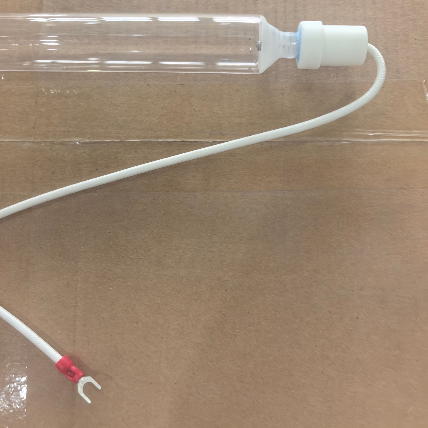 UV lamp end cap and lead wire connector detail
